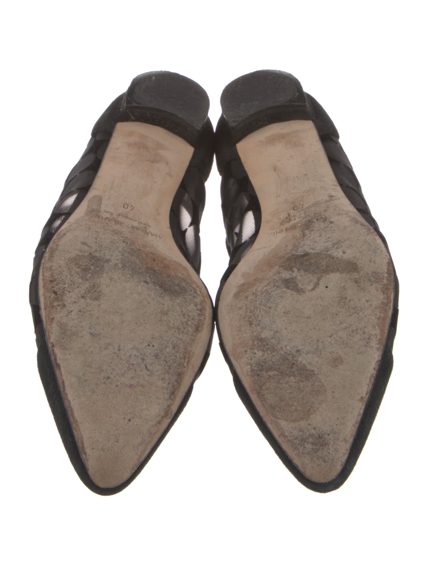 Manolo Blahnik Suede Ballet Flats